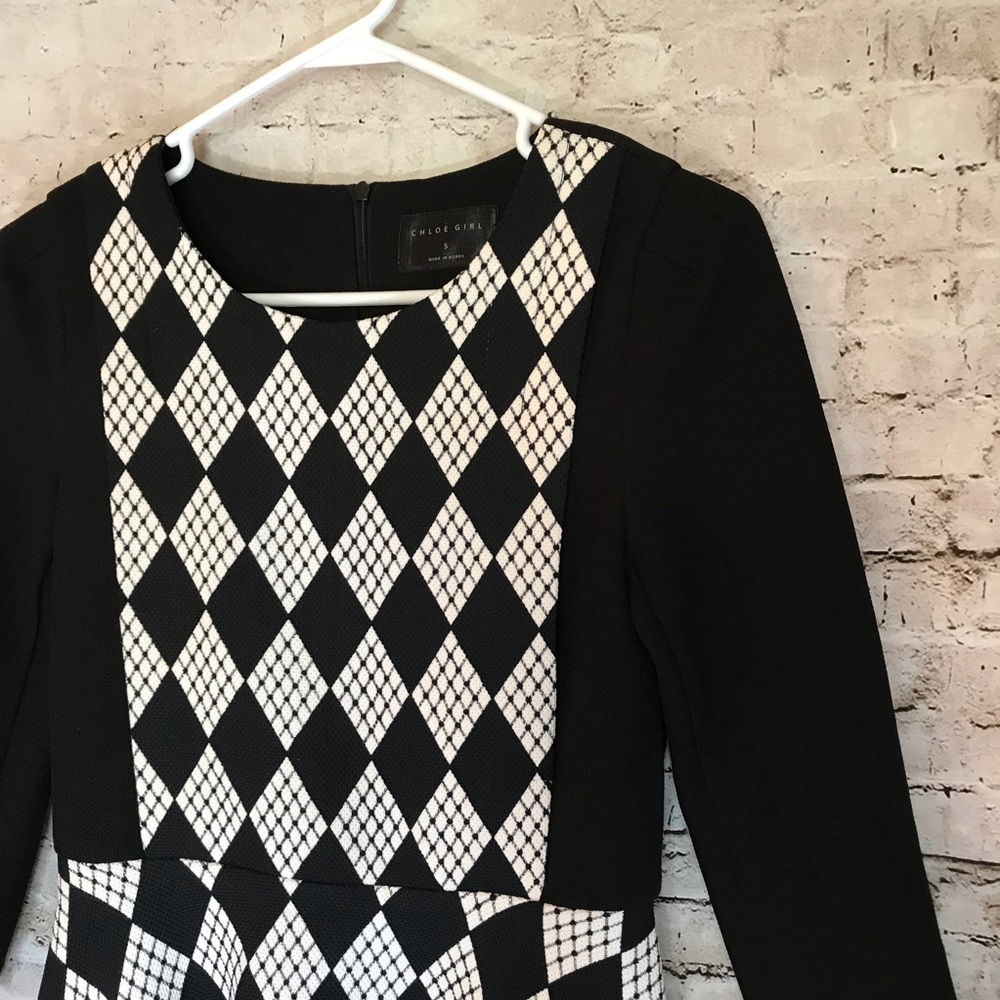Chloe Girl Long sleeve black dress size small